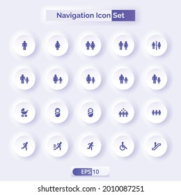  icon. Communication, Navigation, Sign and Symbol icon set 01. Contains such Icons as Map with a Pin, Route map, Navigator, Direction and more. Vector illustration.