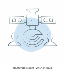 Icon Communications Satellite. related to Satellite symbol. Color Spot Style. simple design editable. simple illustration