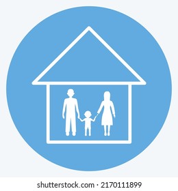 Icon Community Building. suitable for Community symbol. blue eyes style. simple design editable. design template vector. simple symbol illustration