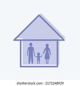 Icon Community Building. suitable for Community symbol. two tone style. simple design editable. design template vector. simple symbol illustration