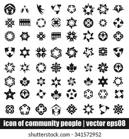 icon of community people. people vector logo. icon set.