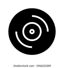 Icono Compactar Disco Con Estilo Glifo