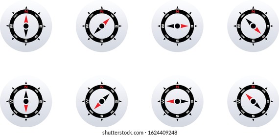 The icon of the compass is complete with a compass pointer