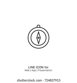 Icon compass graphic design single icon vector