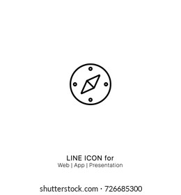 Icon Compass graphic design single icon vector
