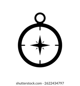 Icon a compass, isolated against a clean background.