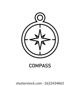 Icon a compass, isolated against a clean background.