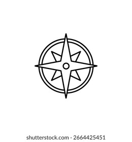 Icon a compass, isolated against a clean background.
