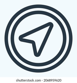 Icon Compass - Line Style - Simple illustration, Editable stroke, Design template vector, Good for prints, posters, advertisements, announcements, info graphics, etc.