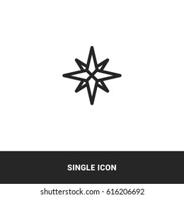 icon compass outline black single icon graphic design