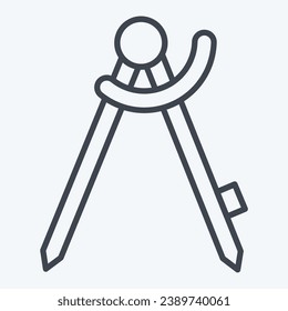 Icon Compass. related to Carpentry symbol. line style. simple design editable. simple illustration