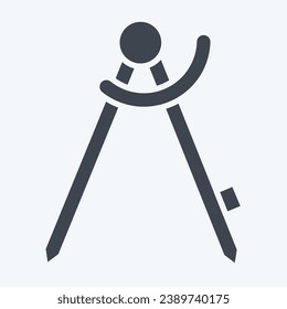 Icon Compass. related to Carpentry symbol. glyph style. simple design editable. simple illustration