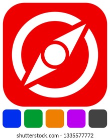Icon with compass symbol. Guidance, exploration, navigation concepts