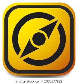 Icon with compass symbol. Guidance, exploration, navigation concepts