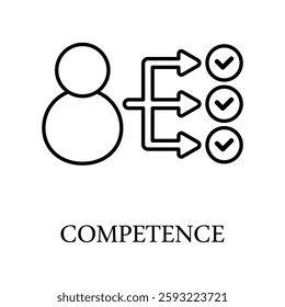 Icon a competence, isolated against a clean background.