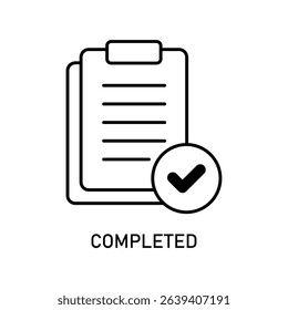 Icon a completed, isolated against a clean background.