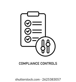 Icon a compliance controls, isolated against a clean background.