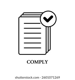 Icon a comply, isolated against a clean background.