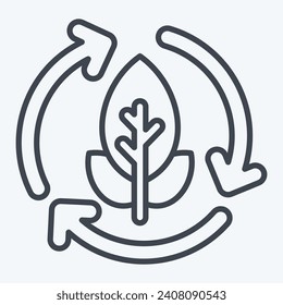 Icon Compostable. related to Plastic Pollution symbol. line style. simple design editable. simple illustration