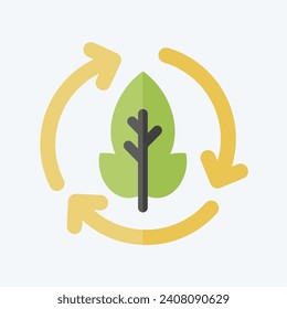 Icon Compostable. related to Plastic Pollution symbol. flat style. simple design editable. simple illustration