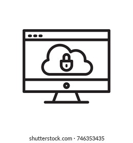 icon computer cloud secure business