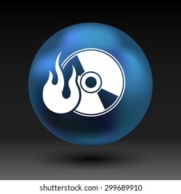 Icon computer disk recording abstract art audio.