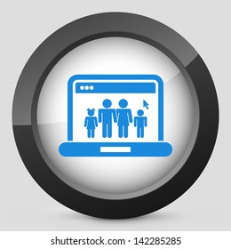 Icon of computer family concept