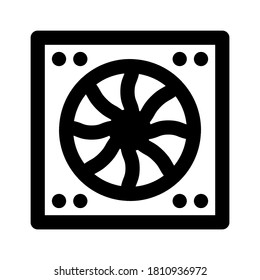 icon Computer Fan, Case Fan, Computer Cooler, Cpu Fan with style outline
