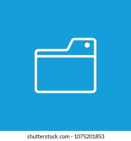 Icon of computer folder. File, document, information. Data concept. Can be used for topics like archive, business, directory