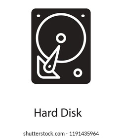 Icon of a computer hardware depicting hard disk 