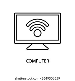 Icon a computer, isolated against a clean background.
