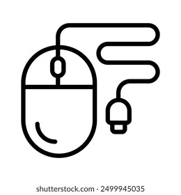 Icon of computer mouse, editable vector