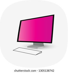 Icon computer screen vector device 