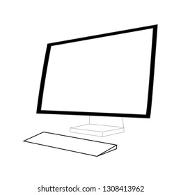 Icon computer screen vector device