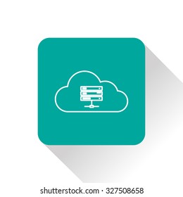 Icon of computer server, vector illustration