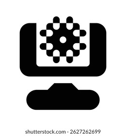 icon computer with style glyph