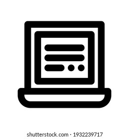 Icon Computer With Style Outline