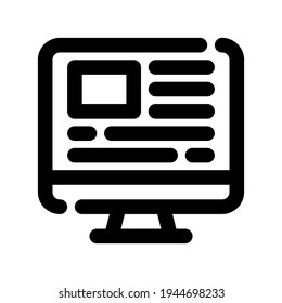 Icon Computer With Style Outline