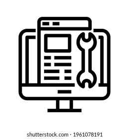 Icon Computer With Style Outline