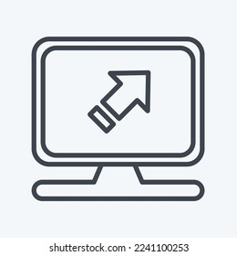 Icon Computer System. related to Machine Learning symbol. line style. simple design editable. simple illustration. simple vector icons