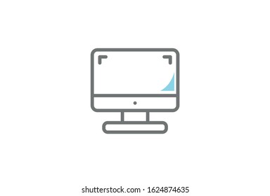 Icon Computer Vector Illustrator Simple Design 