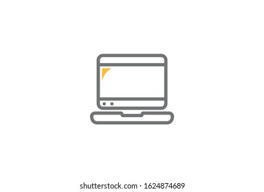 Icon Computer Vector Illustrator Simple Design 