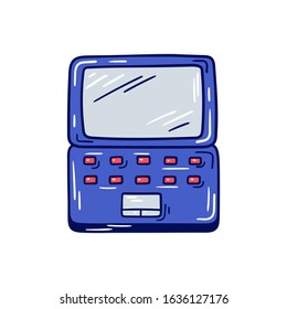 Icon of a computer - Vector object for app, web site, blog, vlog - Hand drawn illustration, isolated