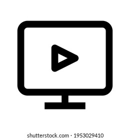 Icono Vídeo De Equipo Con Esquema De Estilo 