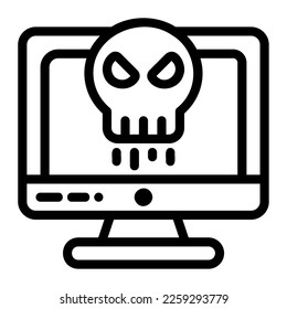 Icono virus de la computadora Ilustración se puede usar para infografía de aplicación web etc