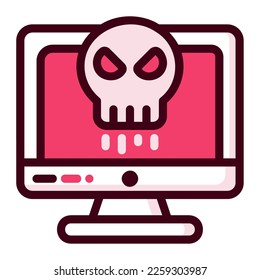 Icono virus de la computadora Ilustración se puede usar para infografía de aplicación web etc
