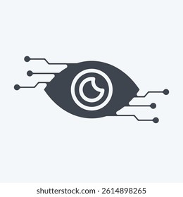 Icon Computer Vision. related to Artificial Intelligence symbol. glyph style