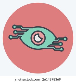 Icon Computer Vision. related to Artificial Intelligence symbol. color mate style