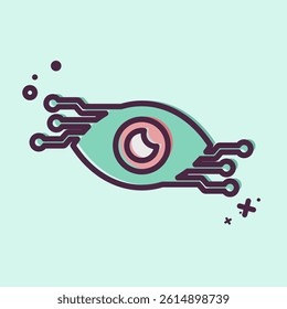Icon Computer Vision. related to Artificial Intelligence symbol. MBE style