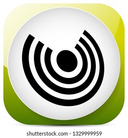 Icon with concentric circles for emitting, rays, signal themes